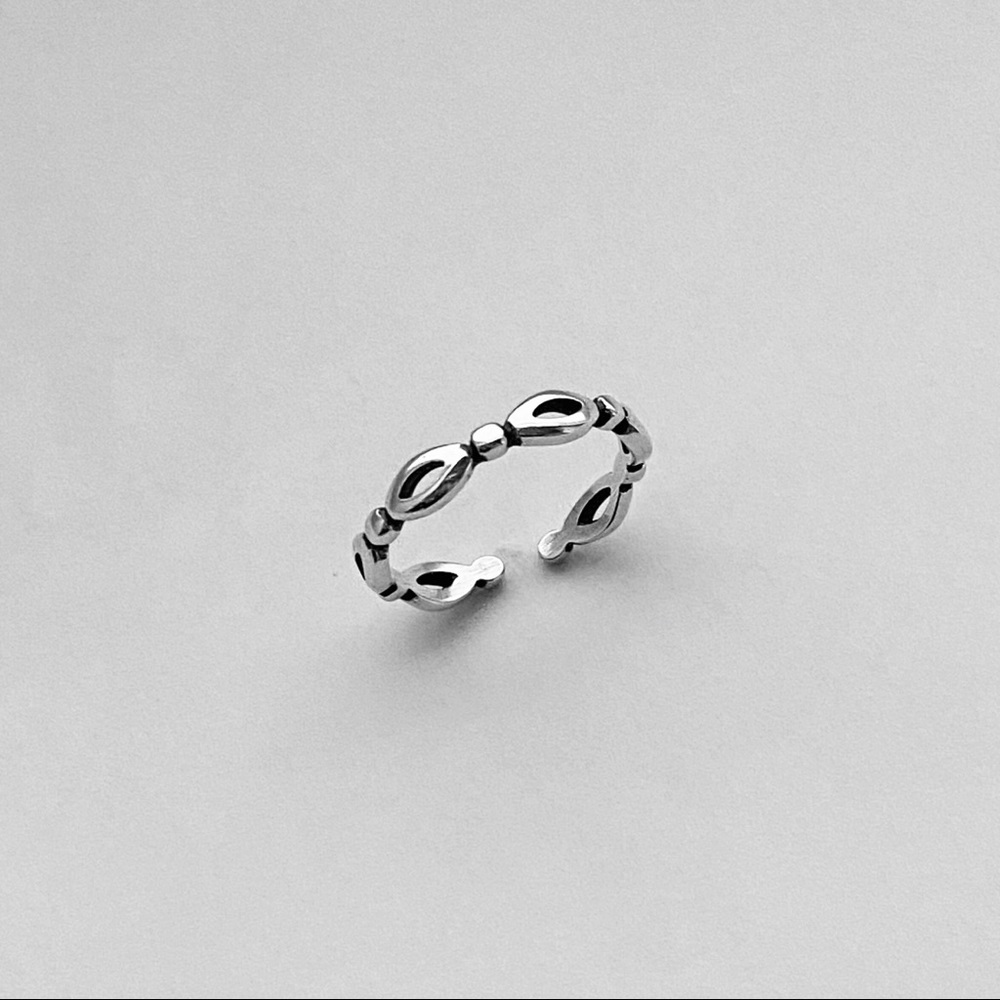 Sterling Silver Bows Toe Ring, Silver Ring - image 5
